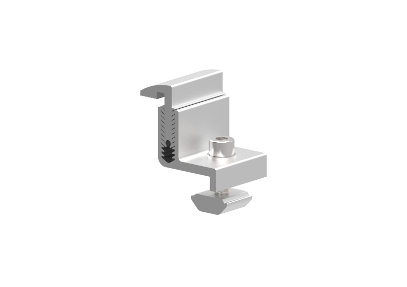 Güneş paneli 25-45mm için ayarlanabilir uç kelepçeleri Adjustable end clamps for solar panel 25-45mm