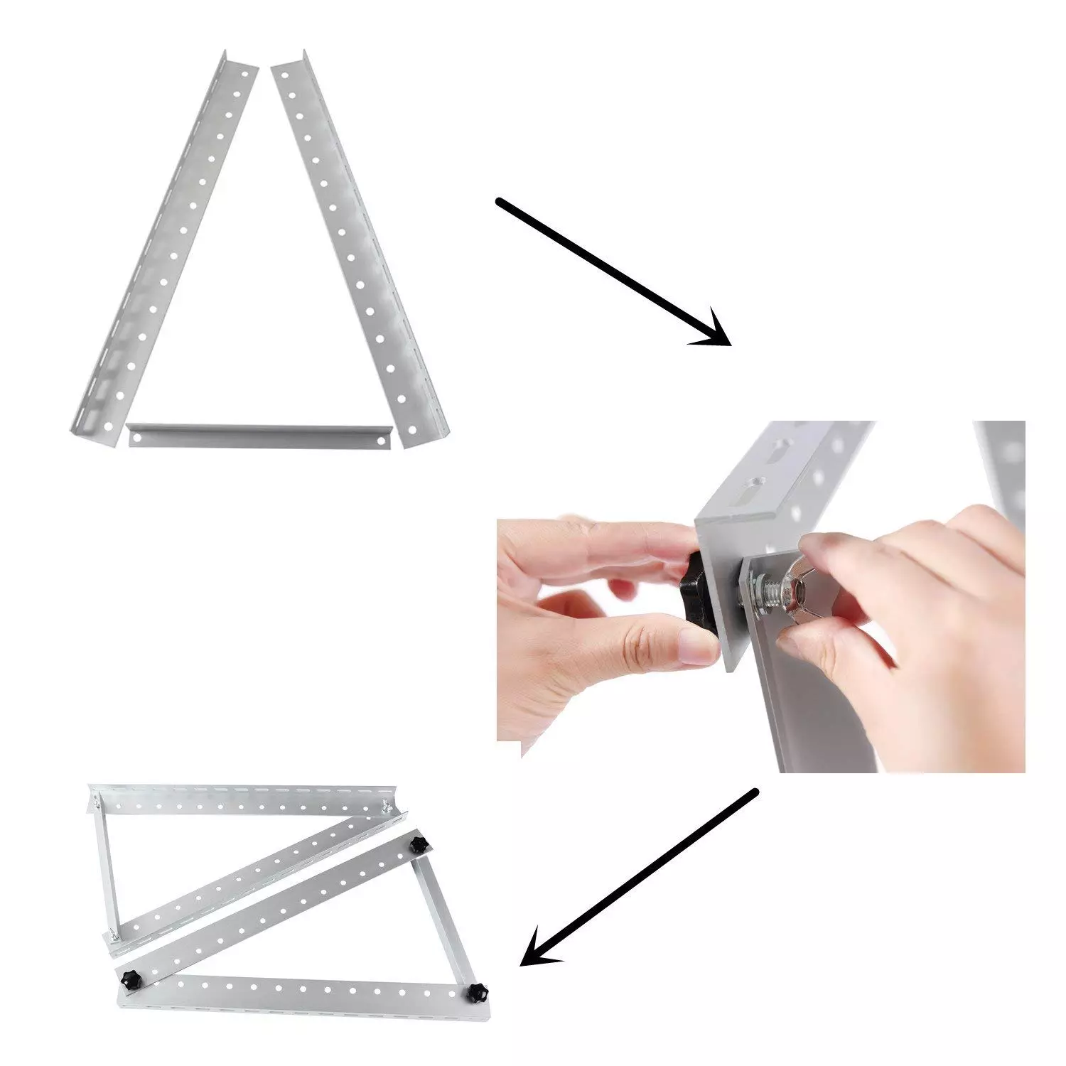 Adjustable Tilt Solar Mounting bracket for RVS ,Boats and Tailers