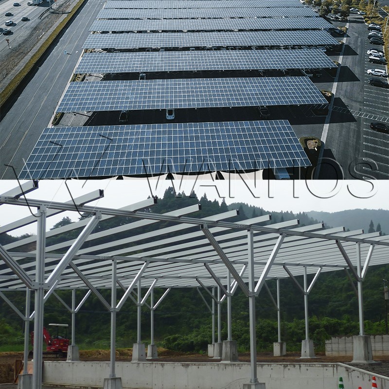 Solar Carport Construction Structure Real Installation Case Solar Carport Construction Structure Real Installation Case