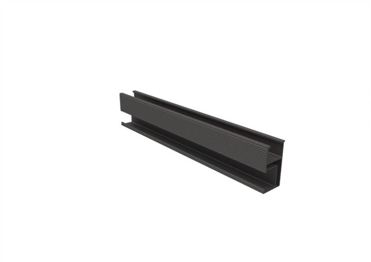 Black Mounting Rail For Solar Panels Rail